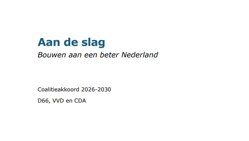 Onze tips voor het nieuwe kabinet